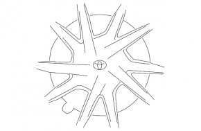 Capac central din 4 piese pentru Toyota Prius V 12-17 disc 62/59mm