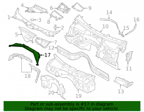 Поддон дворников BMW 3 F30 12-18