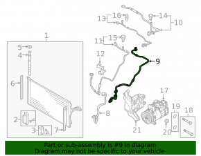 Conductă de aer condiționat Audi Q7 4L 10-15 sub încălzirea spate