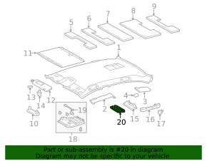 Плафон освещения задний Lexus GS300 GS350 GS430 GS450h 06-08 бежевый, потерт