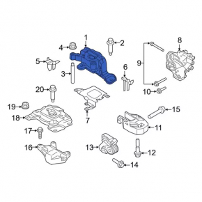 Подушка двигателя правая Ford Escape MK3 13-19 1.5T 1.6T