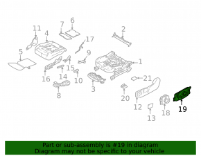 Control scaun șofer cu 12 direcții, Land Rover Range Rover Velar 18-23, negru