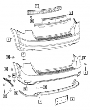 Bara spate nefinisată pentru Dodge Journey SXT 11-19
