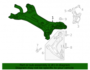 Подрамник передний Mitsubishi Outlander 14-15 3.0 дорест