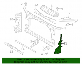 Deflector radiator stânga Audi A7 16-18 S-line, 3.0