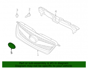 Эмблема решетки радиатора grill Subaru Legacy 13-14