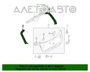 Обшивка двери багажника левая Mazda3 MPS 09-13
