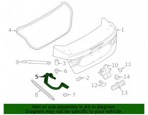 Петля крышки багажника левая Ford Focus mk3 11-18 4d