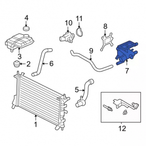Фланец системы охлаждения Ford Escape MK3 13-19 2.5