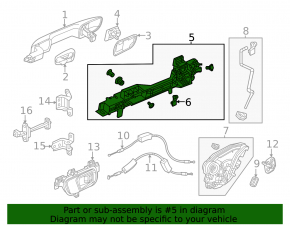 Механизм ручки двери задней правой Honda Civic XI FE/FL 22-26