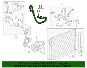 Bobina de condensare a compresorului de aer condiționat Buick Encore 13-19