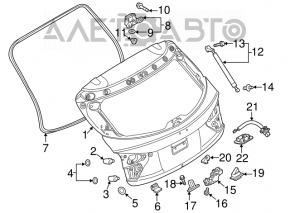 Замок двери багажника Mazda3 MPS 09-13