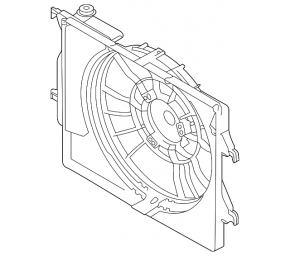 Carcasă radiator difuzor netratată Hyundai Venue 20-25 1.6