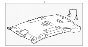 Обшивка потолка Toyota Camry v55 15-17 usa без люка беж