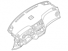 Торпедо передняя панель без AIRBAG Nissan Pathfinder 13-20 черн