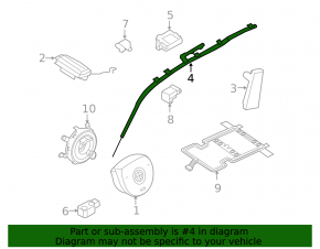 Airbag cortină lateral stânga pentru BMW X6 E71 08-14