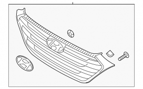 Grilă radiator Hyundai Tucson 16-16 cromată