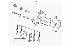 Ansamblu etrier spate dreapta Nissan Murano 25-26