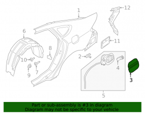 Лючок бензобака Lincoln MKZ 13-20