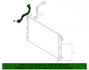 Furtunul sistemului de răcire Hyundai Ioniq 5 22-26 către radiator