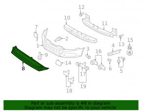 Губа переднего бампера VW CC 09-12 R-line