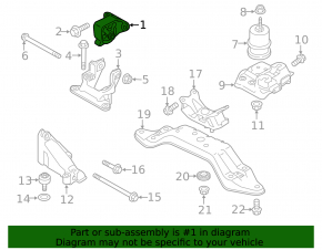 Подушка двигателя центральная Subaru Outback 15-19