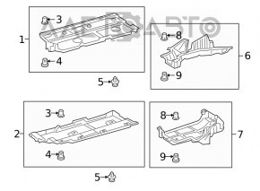 Protecție partea inferioară stângă pentru Lexus UX 19-26, elemente de fixare îndoite, rupte
