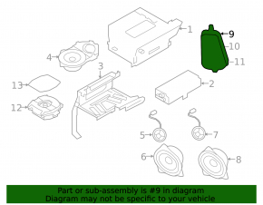 Динамик задней стойки левый BMW X5 F15 14-18 с пищалкой Bang and Olufsen
