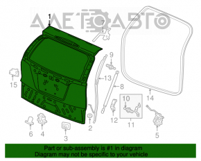 Дверь багажника голая Honda CRV 12-14 дорест