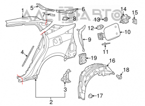 Замок лючка бензобака Toyota Prius 50 16-22 сломана защелка