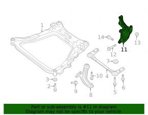 Цапфа передняя правая Nissan Rogue 14-20 Korea