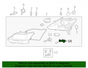 Крепление фары правое Lexus GS350 GS450h 13-15 дорест