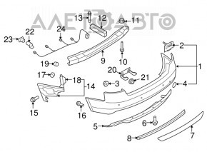 Ranforsare bară spate Audi A4 B8 08-16 sedan, ruginită