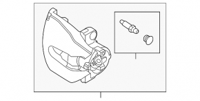Суппорт в сборе передний левый Ford C-max MK2 13-18 ржавый