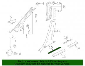 Накладка порога передняя левая наружняя Mazda CX-7 06-12