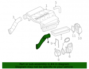Воздуховод левый Mercedes W164 ML X164 GL бензин
