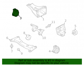 Подушка двигателя правая BMW 1 E82 08-13 3.0T N54 N55