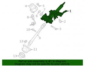 Рулевая колонка Mitsubishi Outlander 16-22 рест с ЭУР