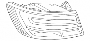 Lampa aripa exterioara dreapta Audi A6 C8 19- pentru animatie cu turnare neagra lucioasa