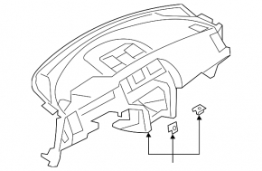 Торпедо передняя панель без AIRBAG Nissan Murano z51 09-14 беж