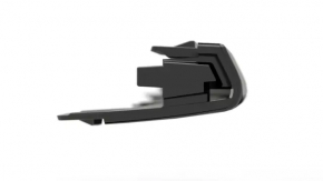 Нижняя накладка переднего бампера верхняя Jeep Cherokee KL 14-18 Trailhawk, графит, слом креп, трещина, прижата, царапины