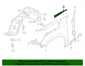 Garnitură grilă ștergător parbriz dreapta Infiniti QX60 22-26 spate