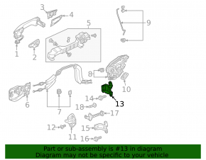 Петля двери верхняя задняя правая Honda Passport 19-25