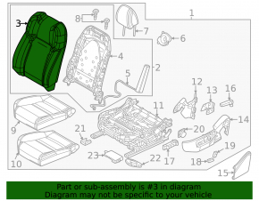 Tapițerie spătar scaun șofer Mazda CX-50 25-26, imitație de piele neagră combinată, încălzită