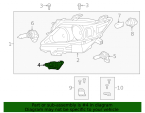 Крепление фары нижнее правое Lexus RX350 RX450 13-15