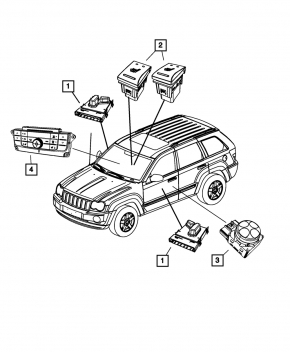 Climate Control Module Jeep Grand Cherokee 14-17