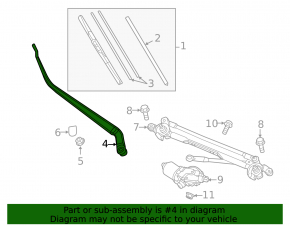 Поводок дворника правый Mazda CX-5 13-16