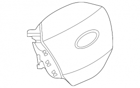 Подушка безопасности airbag в руль водительская Ford Explorer 20-24 черная, Platinum