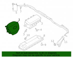 Подушка безопасности airbag в руль водительская Ford Explorer 20-24 черная, Platinum