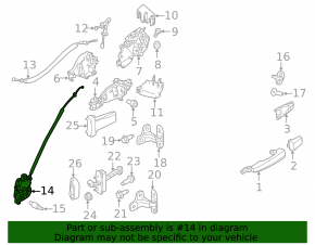 Actuator ușă spate dreapta Land Rover Range Rover 13-21